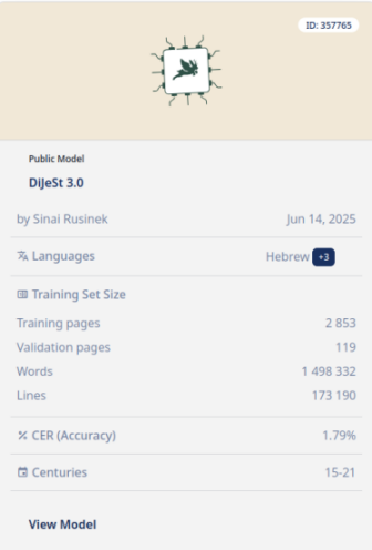 Transkribus Model Card